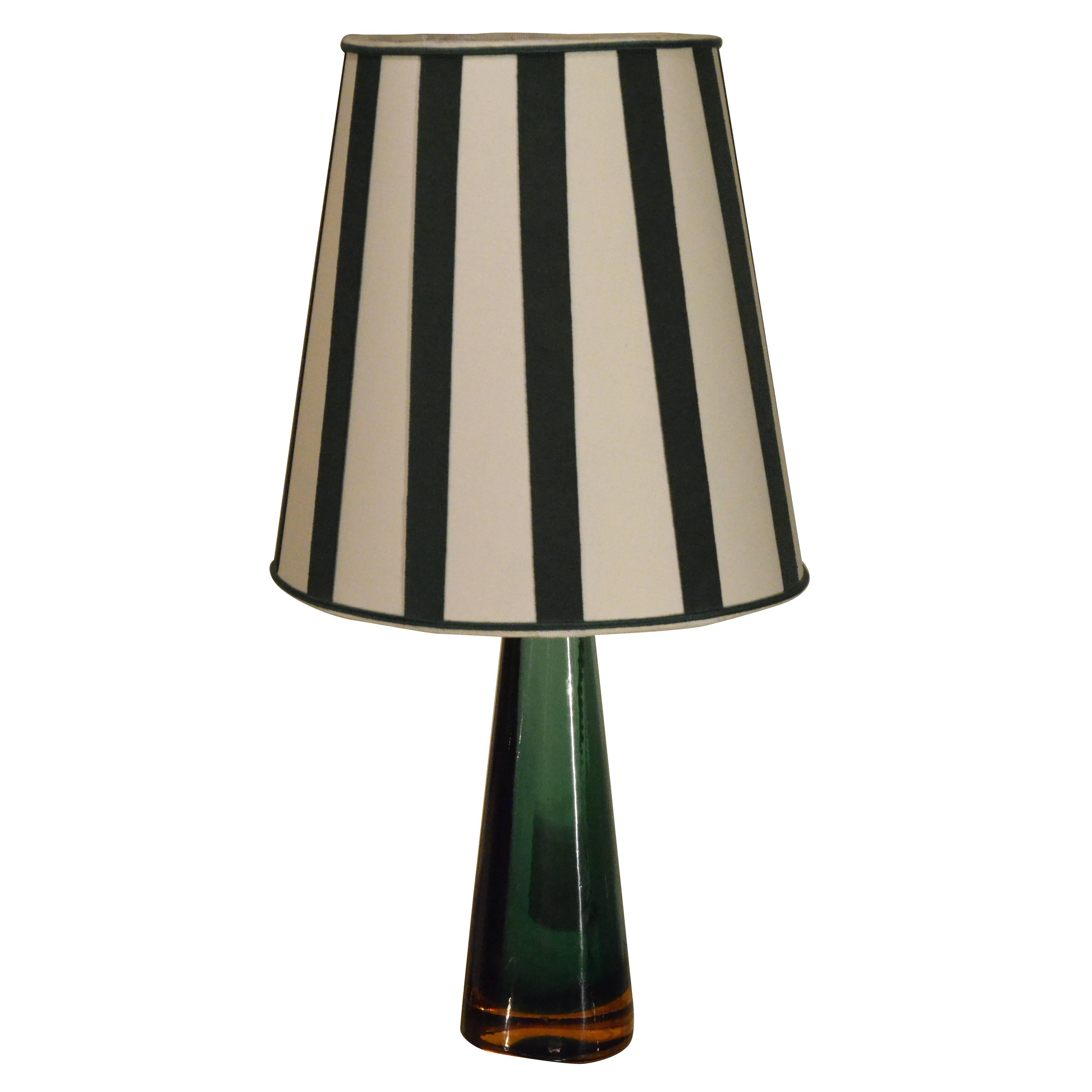 Mid 20th Century Murano Glass Table Lamp Marked Venini