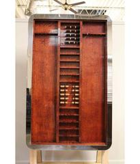 Contemporary Stainless Steel Blatt Billiards Pool Table and Cue Rack