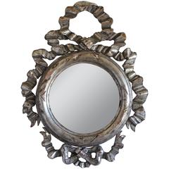 Spanish Carved Silver Gilt Mirror, circa 1930s