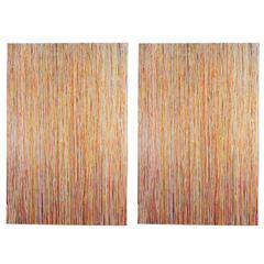 Pair of Large Scale Abstract Paintings by Erin Mc Parland 8