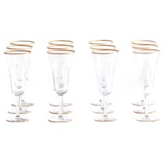 12  French Champagne Flutes