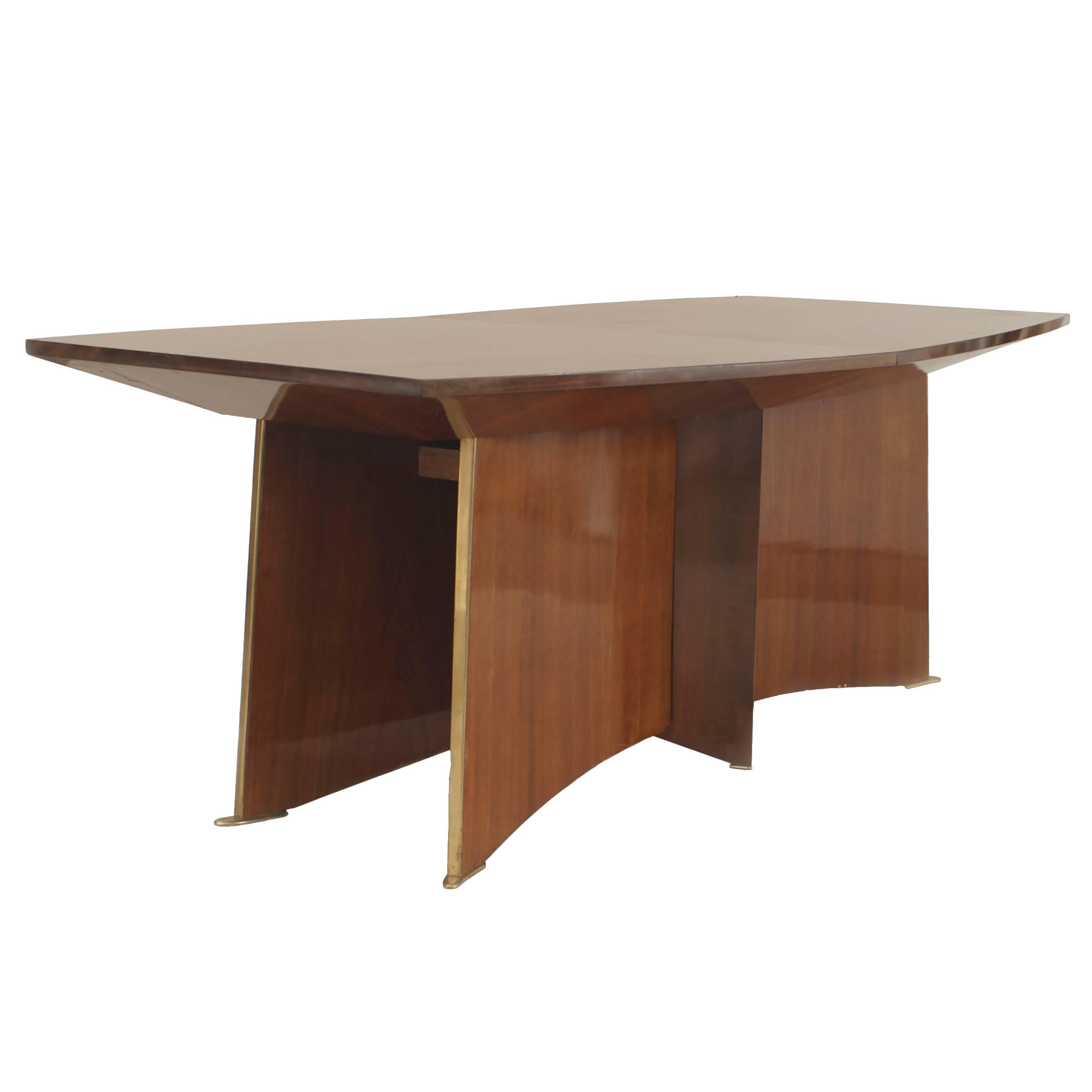 Beautiful French Art Deco Mahogany Dining Table by Alfred Porteneuve