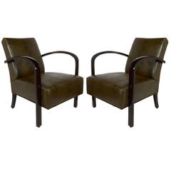 Pair of French Art Deco Lounge Chairs