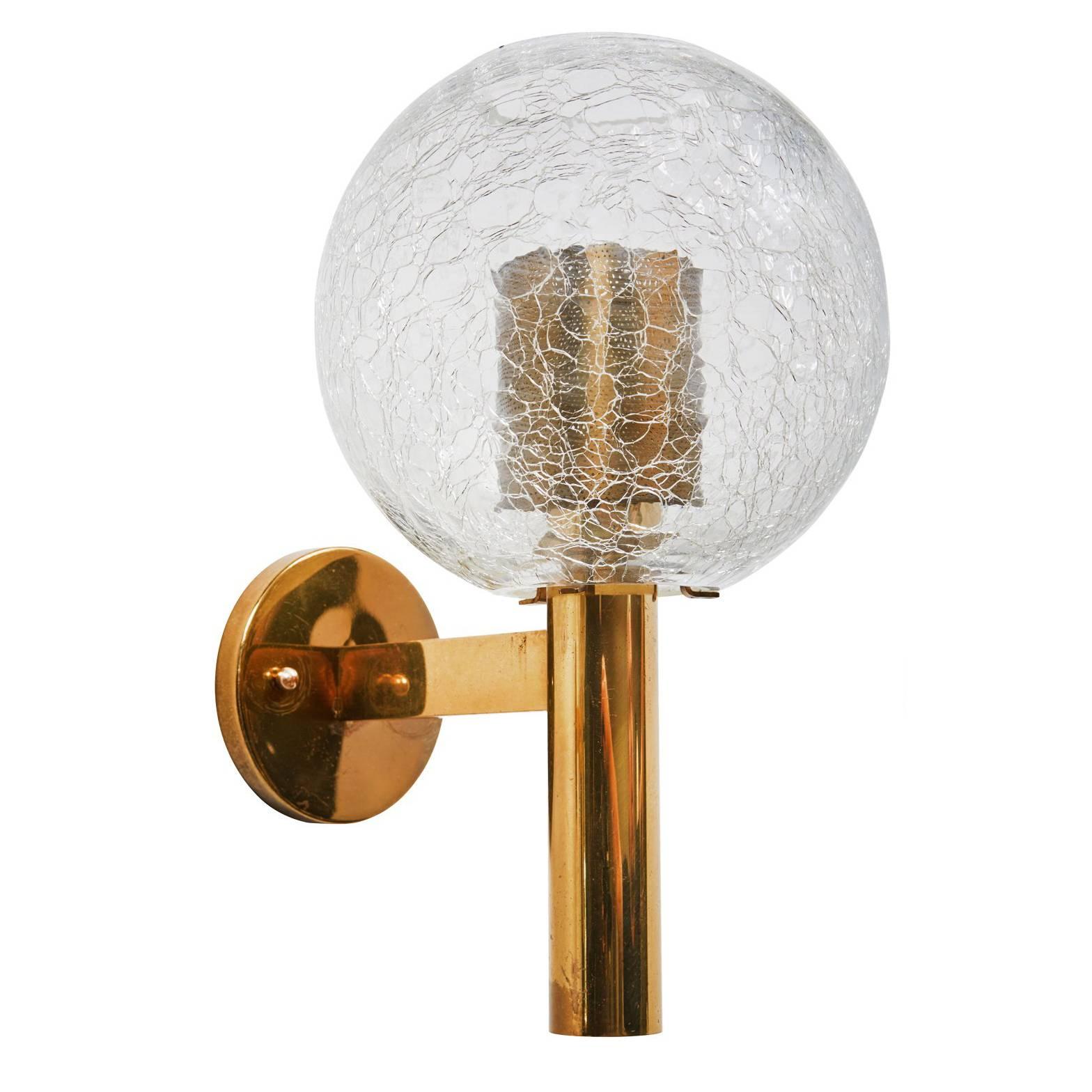 One Crackled Glass Sconce by Arredoluce