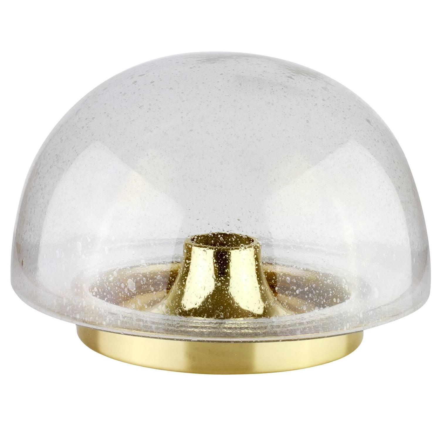 bubble glass flush mount light