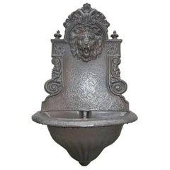 English Cast Iron, Lion Head Fountain/Planter