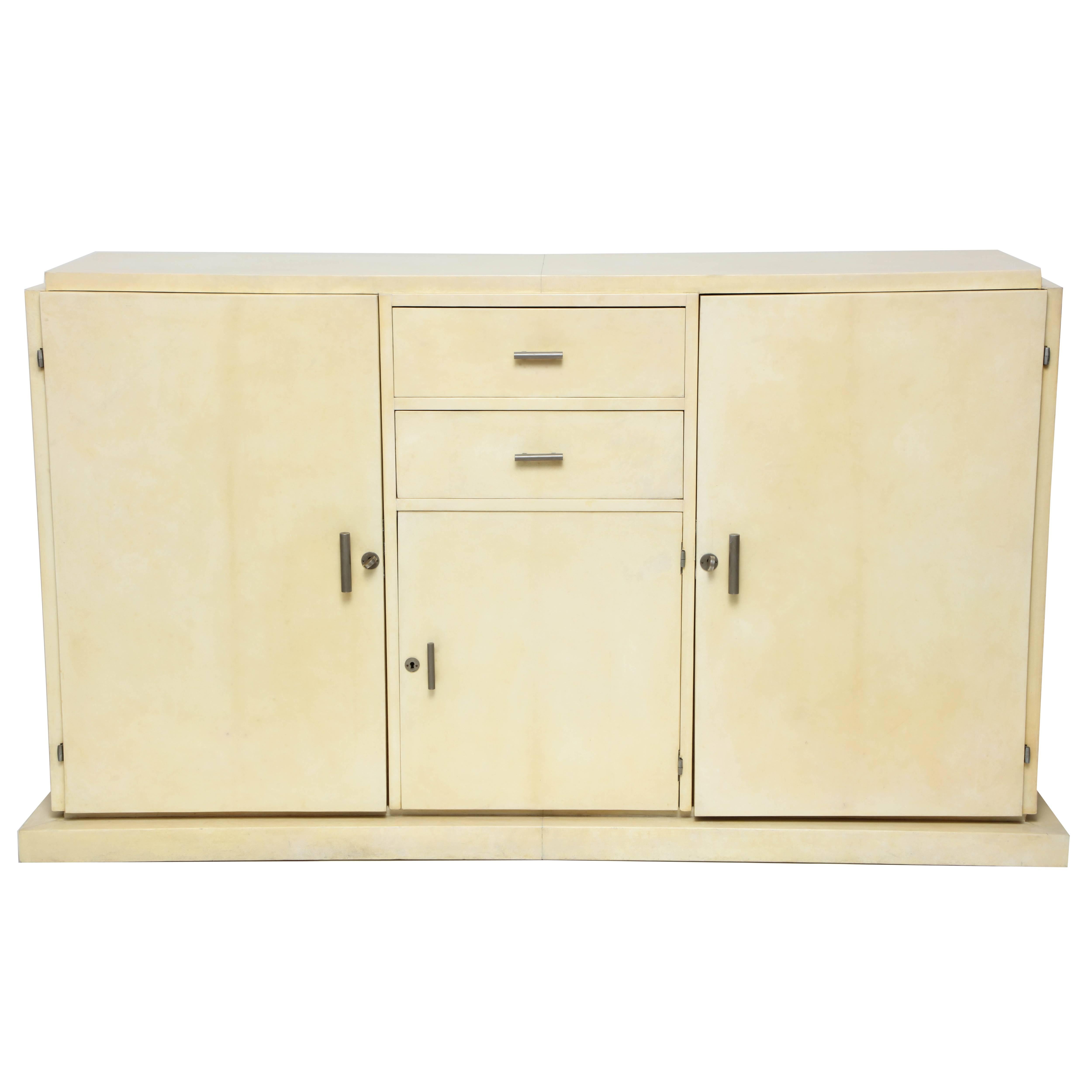 Jacques Adnet Parchment Sideboard, circa 1930s