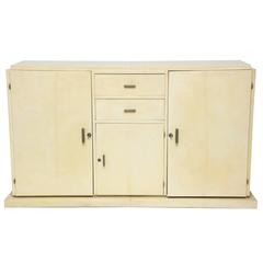 Jacques Adnet Parchment Sideboard, circa 1930s 6