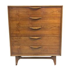 Lane Walnut Highboy Dresser, circa 1960