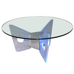 Illuminated Lucite Coffee Table, circa 1970