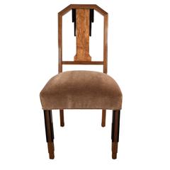 Art Deco Skyscraper Style Two-Tone Desk or Occasional Chair in Mohair