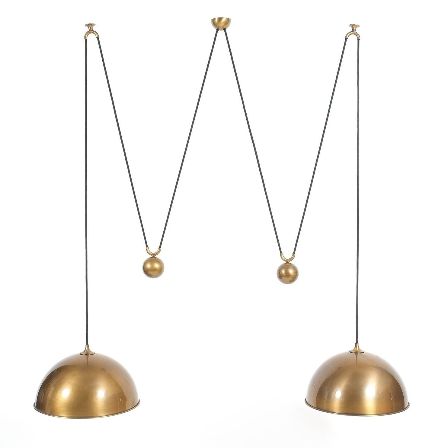 Florian Schulz Double Counter Balance Brass Pendants