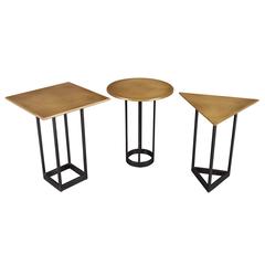 Gotham End Tables - Customizable Metal and Resin 