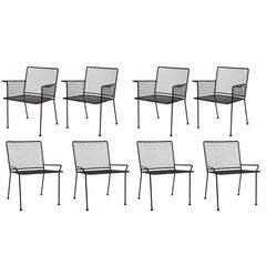 Rare Set of Four Armchairs and Four Side Chairs Designed by Van Keppel-Green