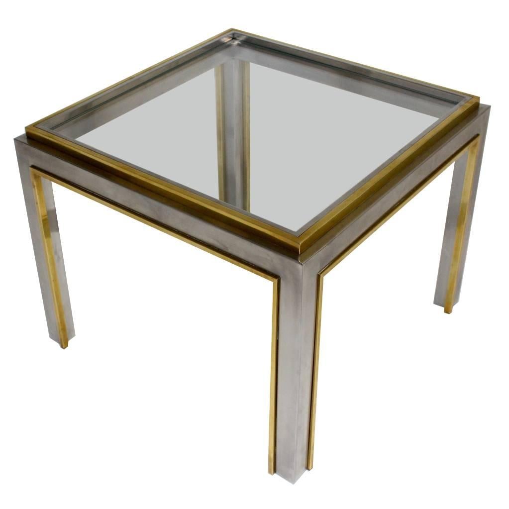 Hollywood Regency Style Vintage Brass Coffee Table Sofa Table Romeo Rega Style