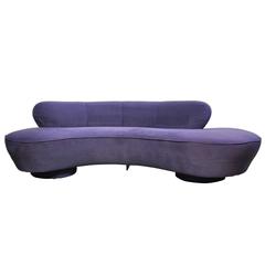 Vladimir Kagan Directional Serpentine Sofa