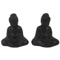 Special Pair of Buddha Bookends, 1920s