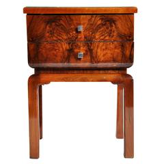 Art Deco Two-Drawer Side Table