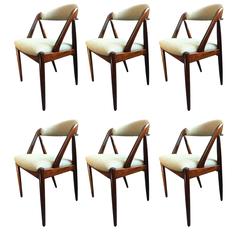 Kai Kristiansen Dining Chairs, Palisander, Set of Six, Model 31