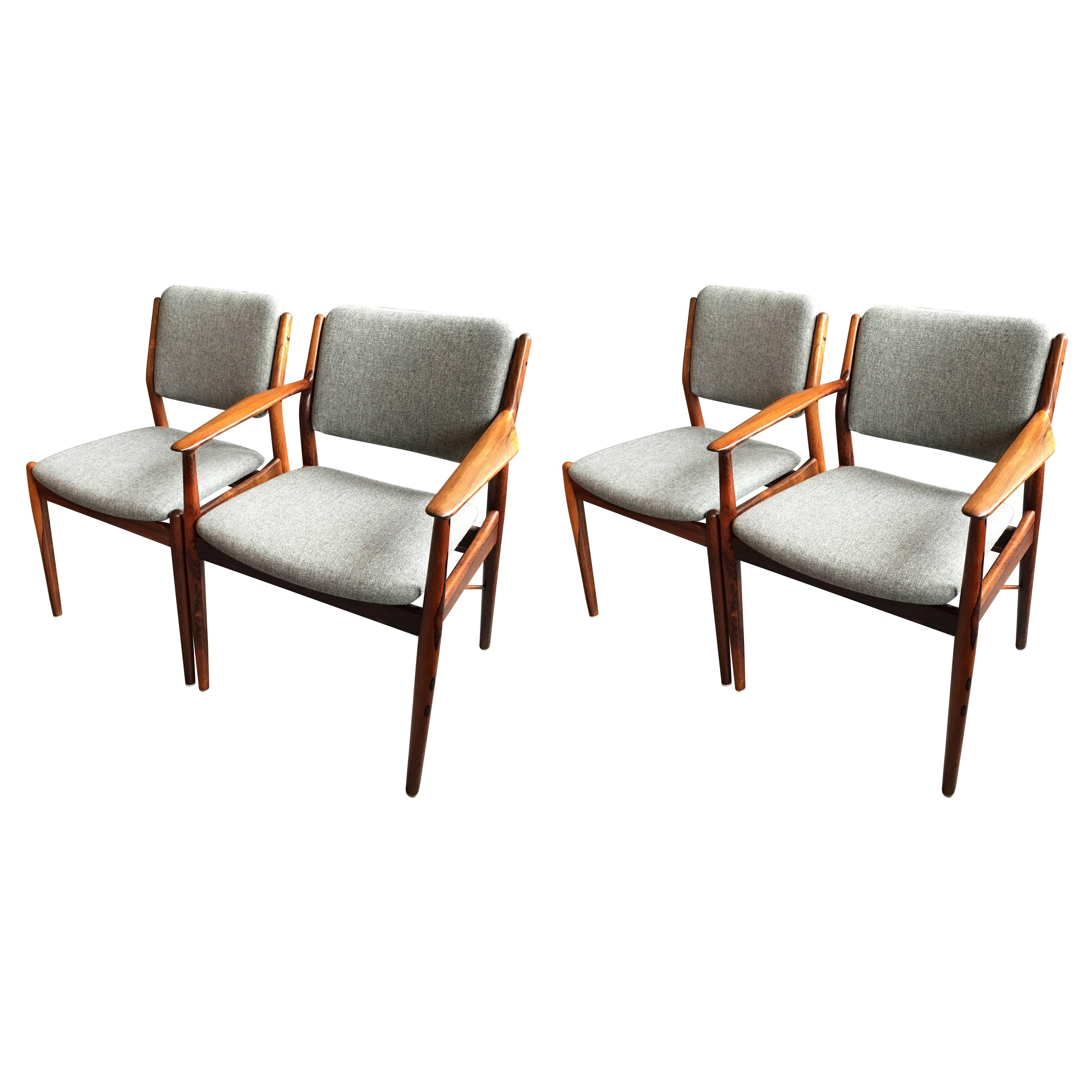 Arne Vodder Dining Chairs, Set of Four