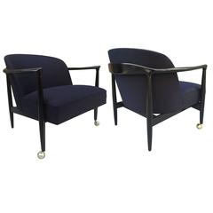 Pair of Sculptural Ib Kofod-Larsen Lounge Chairs 9
