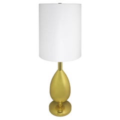 1970s French Brass Teardrop Table Lamp