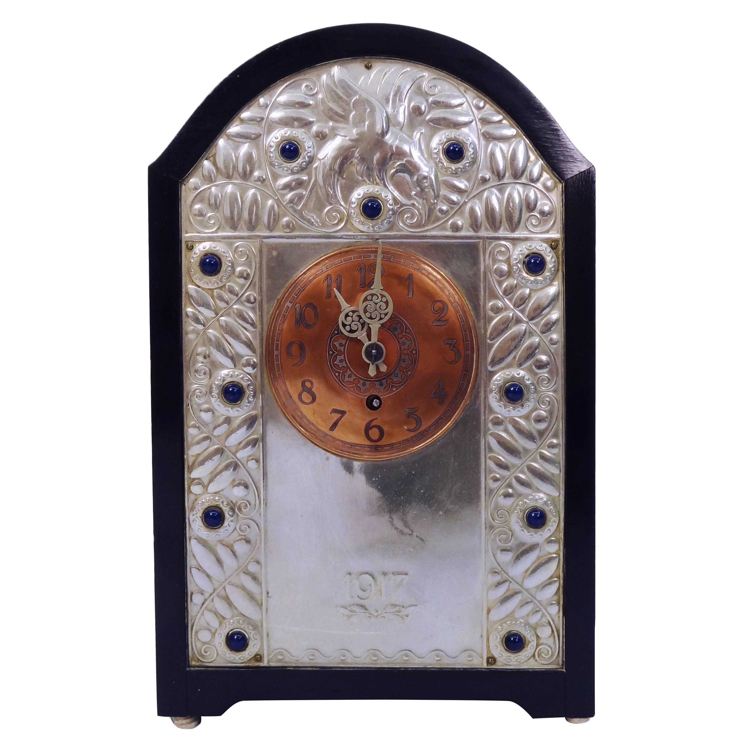 Finely Worked Secessionist Mantle Clock For Sale