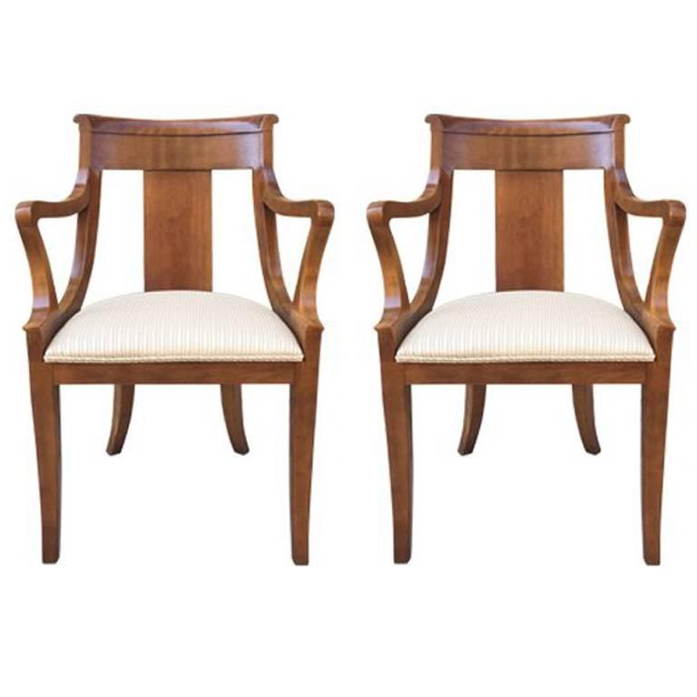 Pair of Dining Chairs by Baker For Sale at 1stdibs