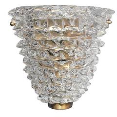Italian Murano Rostrato Glass Sconces by Barovier e Toso 4