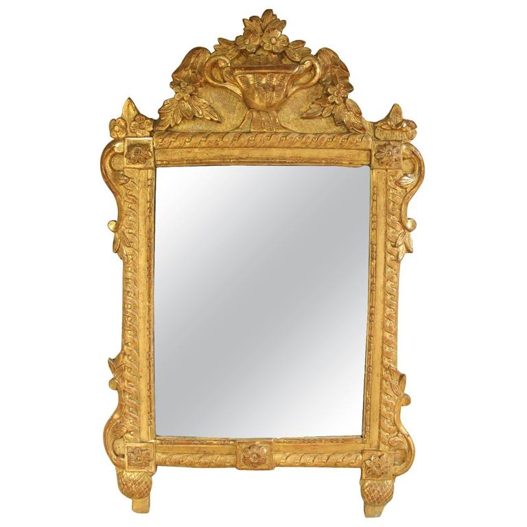 Pair Of French Louis Xvi Carved Wood Wall Panel Mirrors From Mid French Louis Xvi Richly Carved Gilt Mirror For Vanity Or Wall 18th Century