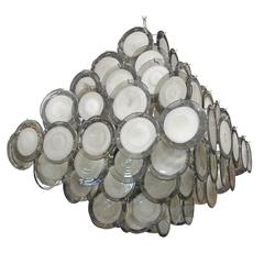 Italian Murano Glass Pyramid Chandelier by Vistosi 2