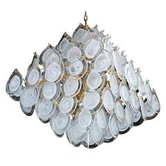 Italian Murano Glass Pyramid Chandeliers by Vistosi 1