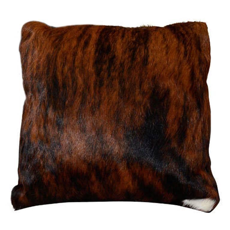 Custom Brindle Cowhide Pillow