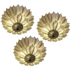 Three Large Murano Ceiling Lights, 1990s 5