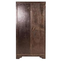 Antique Two-Door Iron Storage Locker, circa 1920
