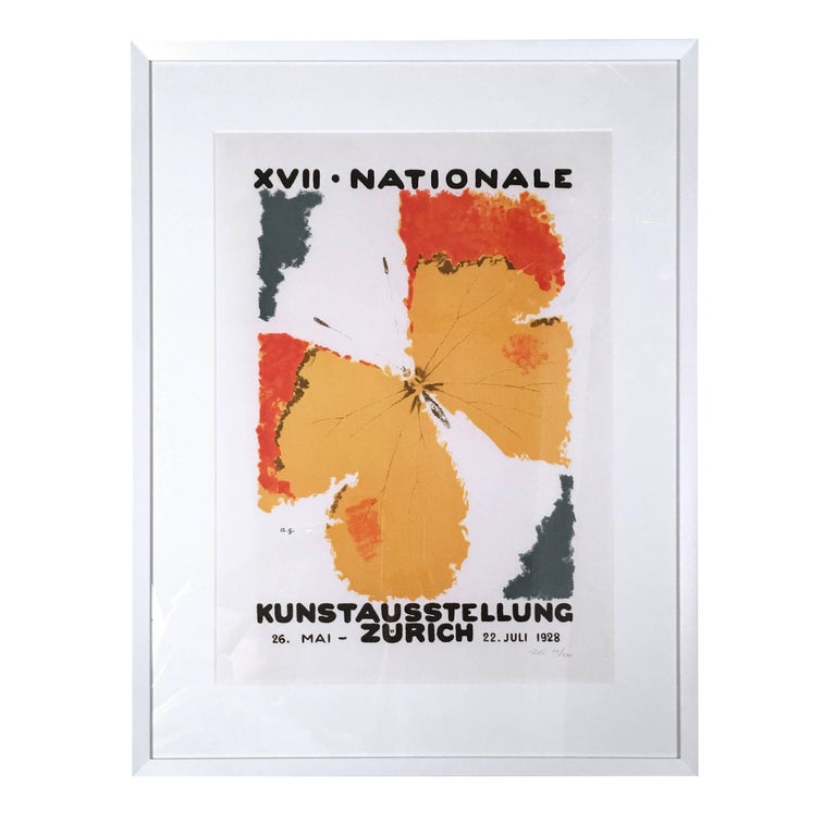 Augusto Butterfly Art Exhibition Poster For Sale at 1stdibs