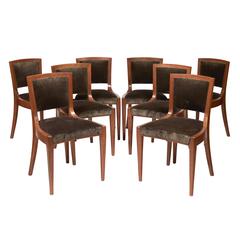 Set of Eight Chairs "Bridge" by Dominique, circa 1924-1926 2