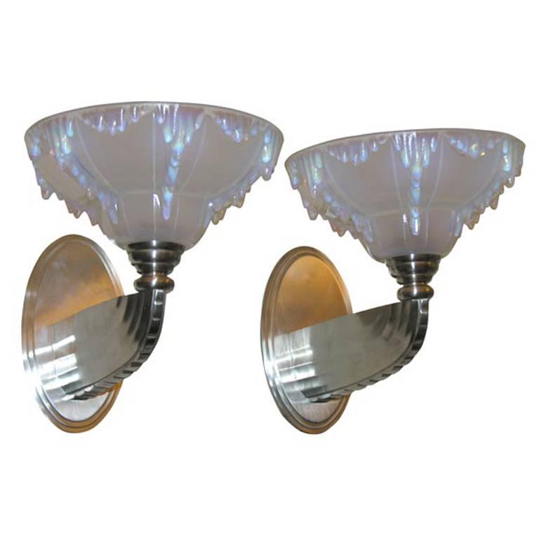 French Art Deco Wall Sconces For Sale