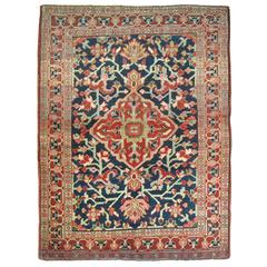 Antique Persian Heriz Throw Rug 11