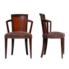 Pair of Fine French Art Deco Chairs by Pierre Chareau 5