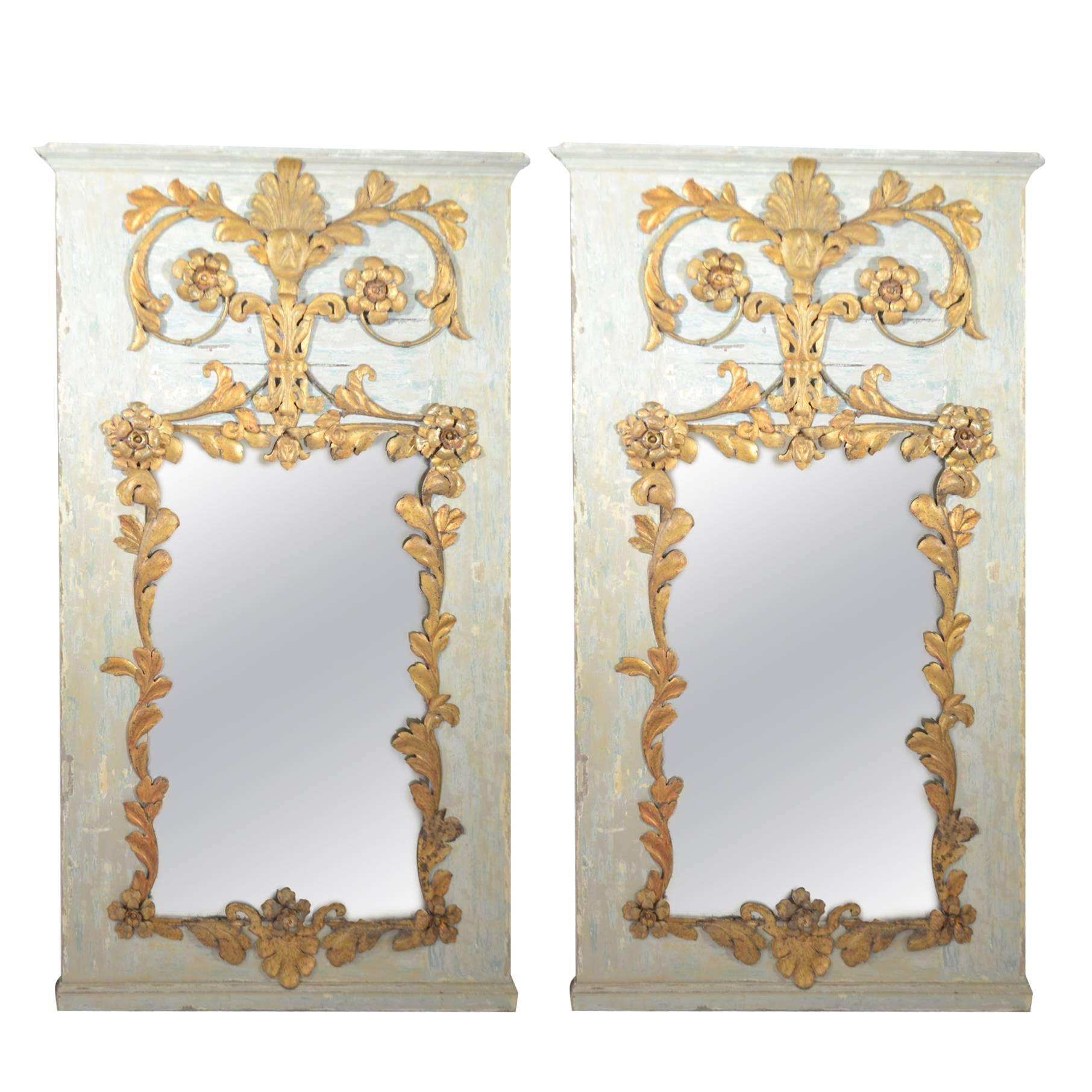  Pair of Venetian Mirrors, Assembled with 18th century elements
