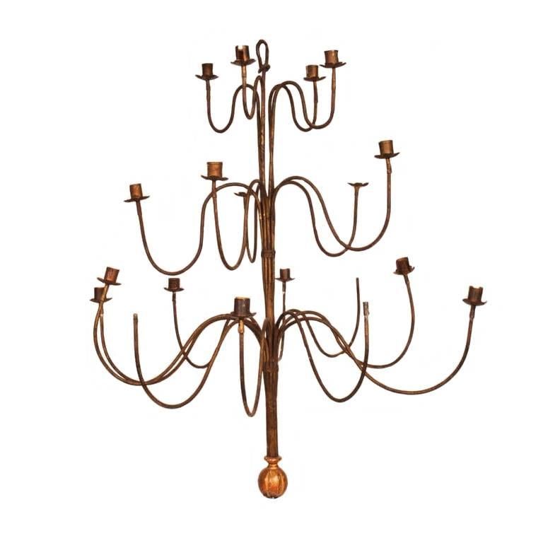 Single Iron Chandelier For Sale
