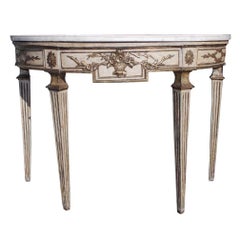 Italian Marble Top Console
