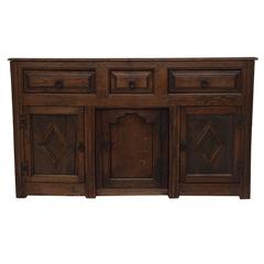 English Oak Sideboard in the Tutor Style, 18th Century