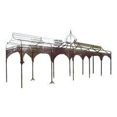 Mid-Victorian Moorish Wrought & Cast Iron Pergola or Decorative Garden Structure
