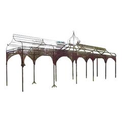 Mid-Victorian Wrought and Cast Iron Pergola/Decorative Garden Structure 10