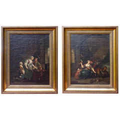 Pair of 18th Century Interiors
