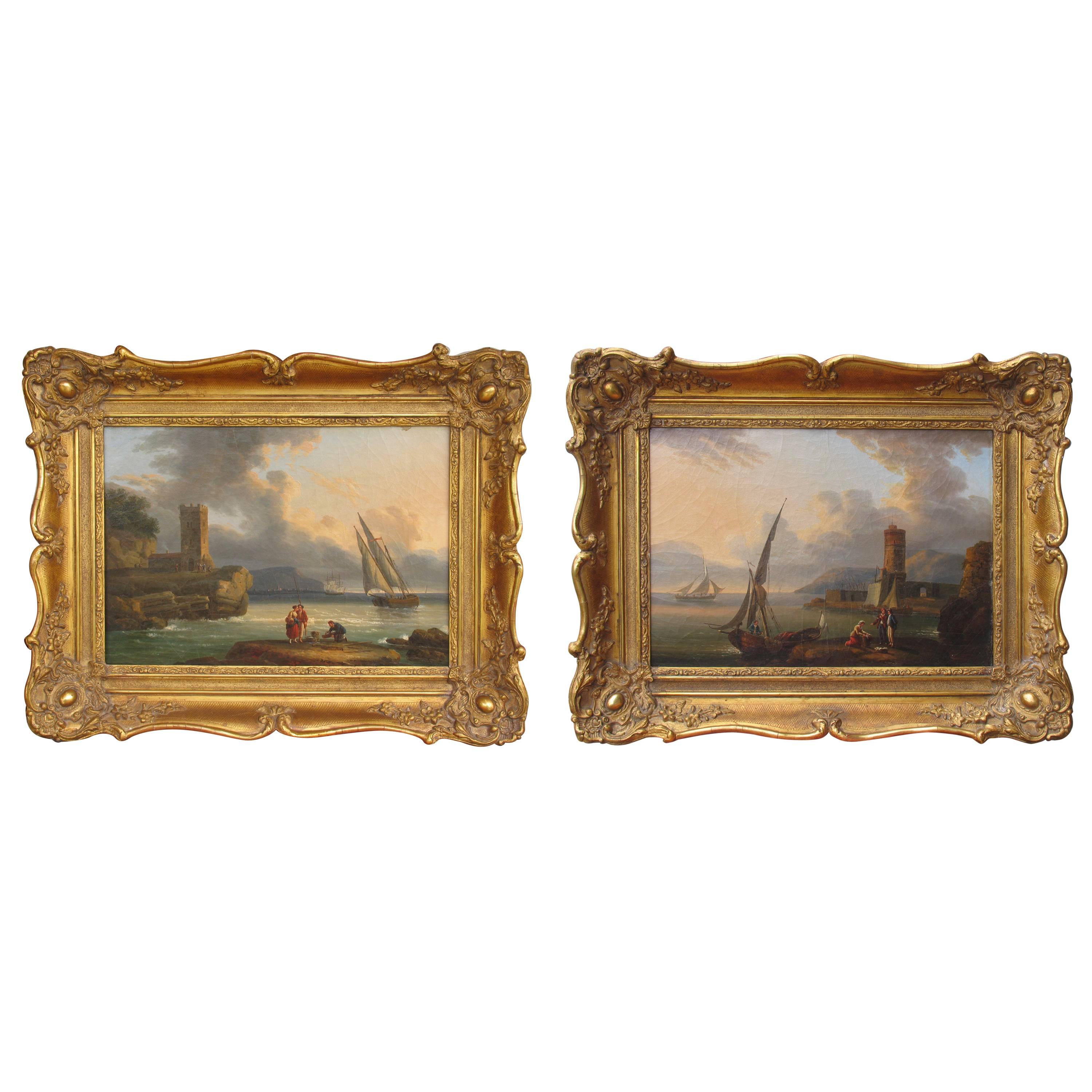 18th-19th Century Pair of Paintings For Sale