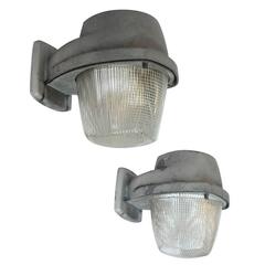 Large Industrial Holophane Wall Sconces