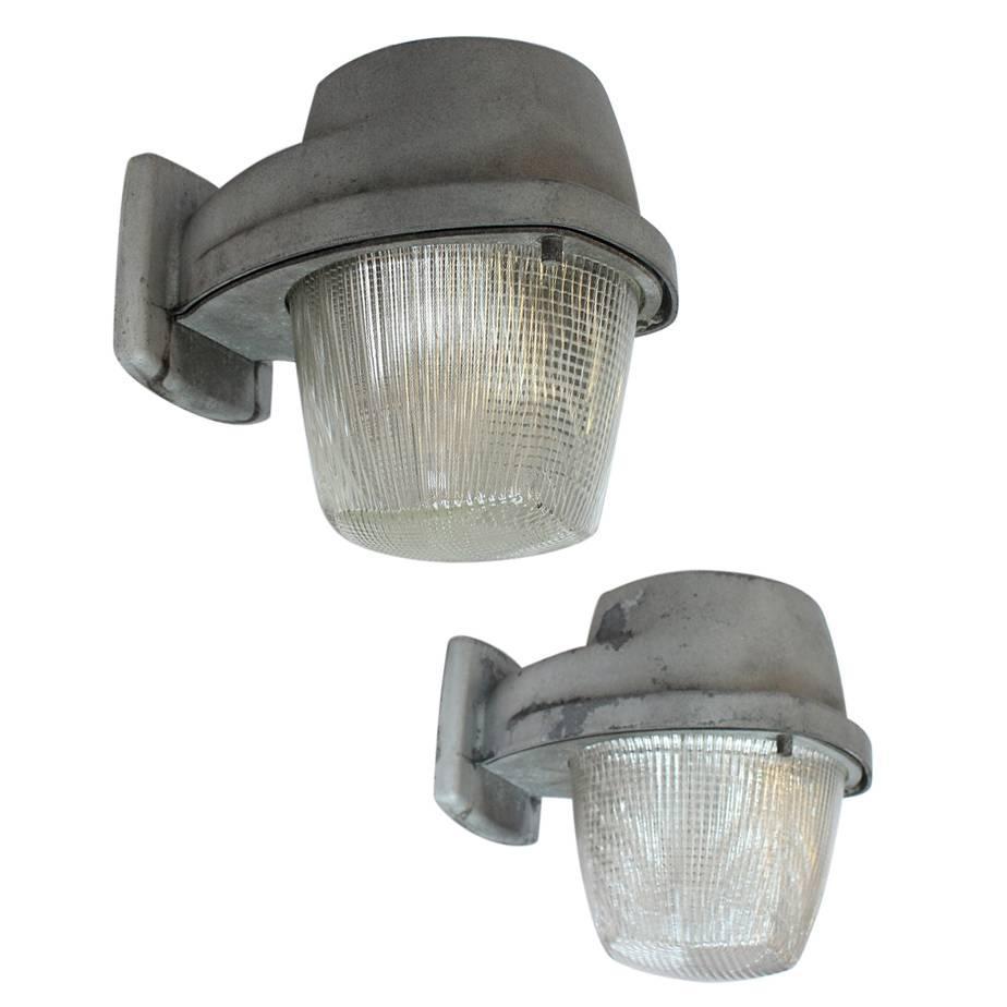 Large Industrial Holophane Wall Sconces For Sale at 1stdibs